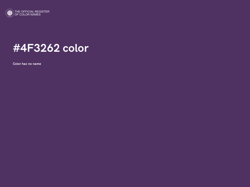 #4F3262 color image