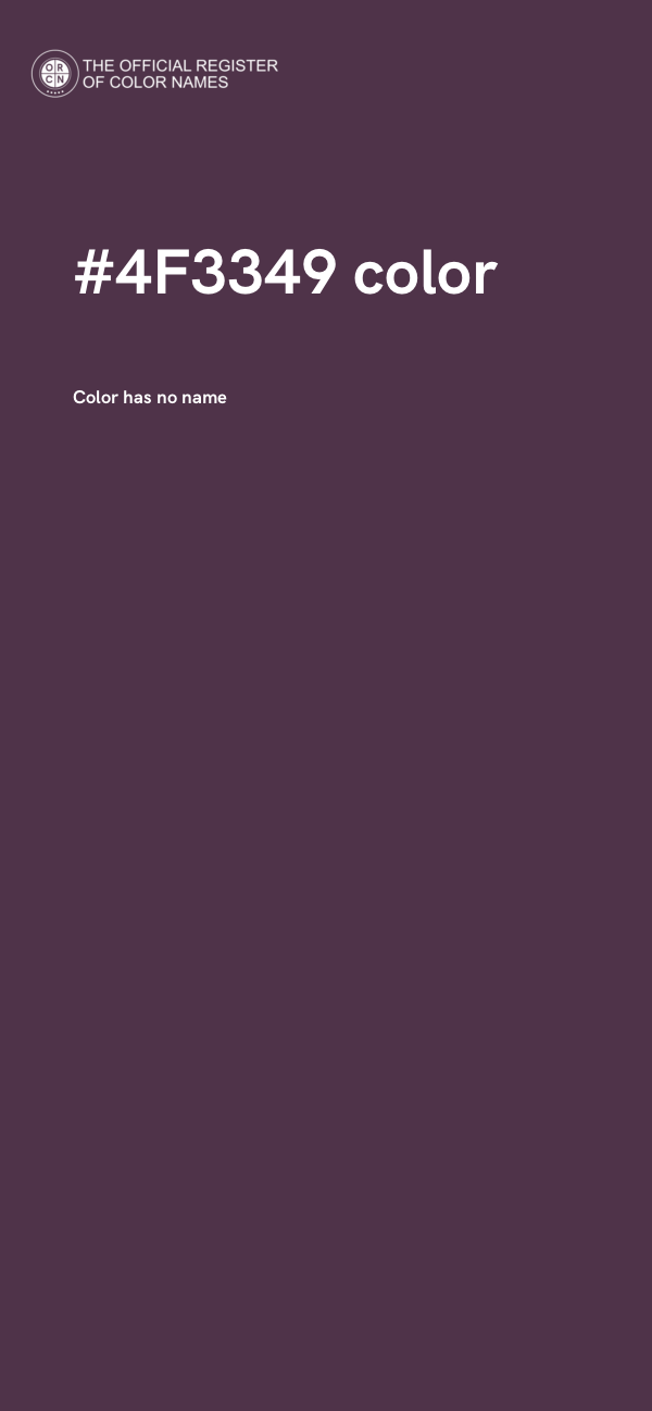 #4F3349 color image