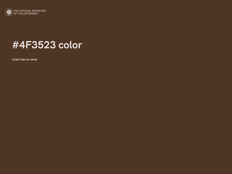 #4F3523 color image