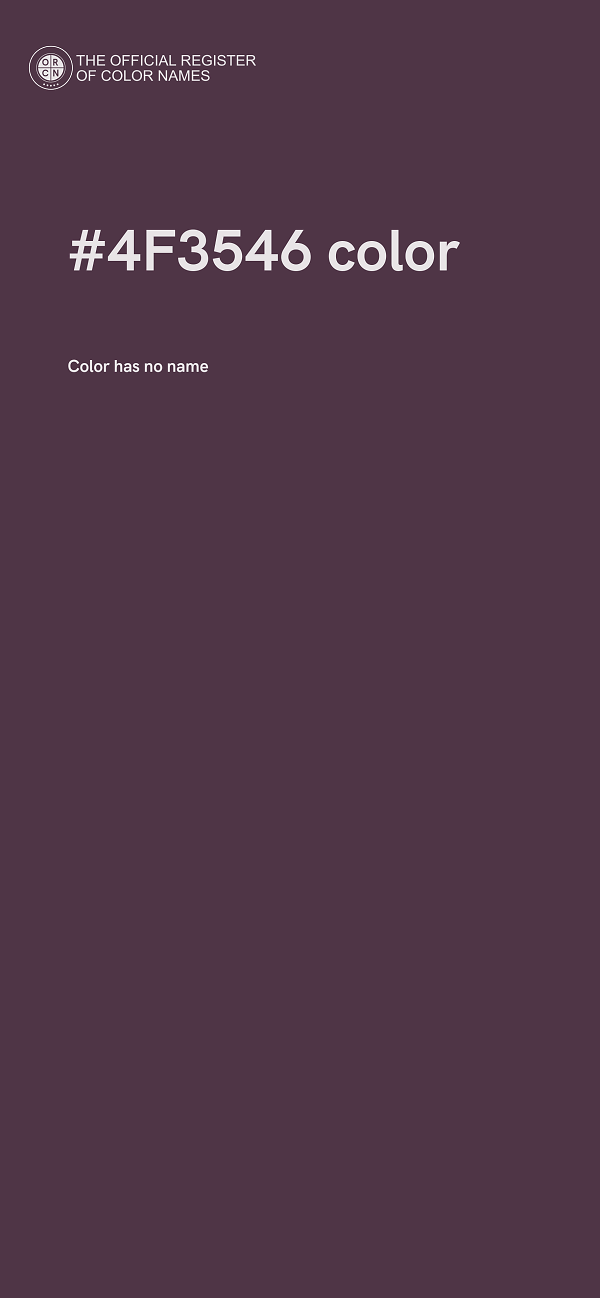 #4F3546 color image