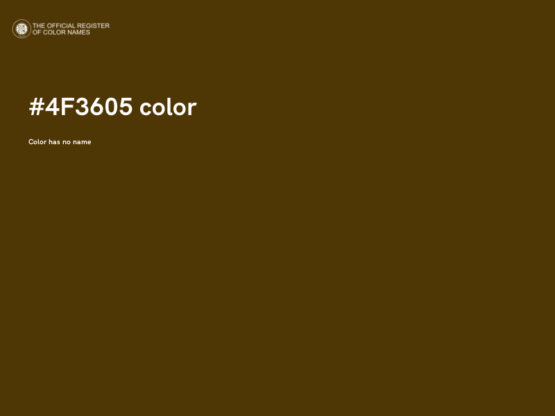 #4F3605 color image