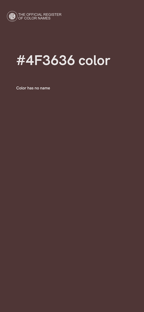 #4F3636 color image