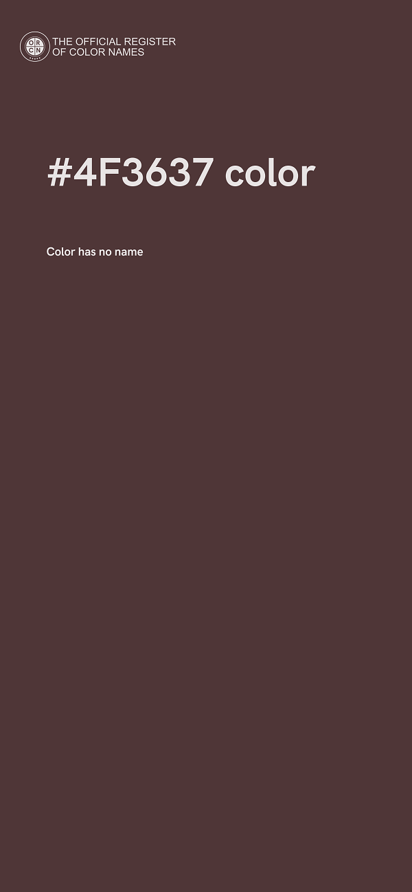 #4F3637 color image