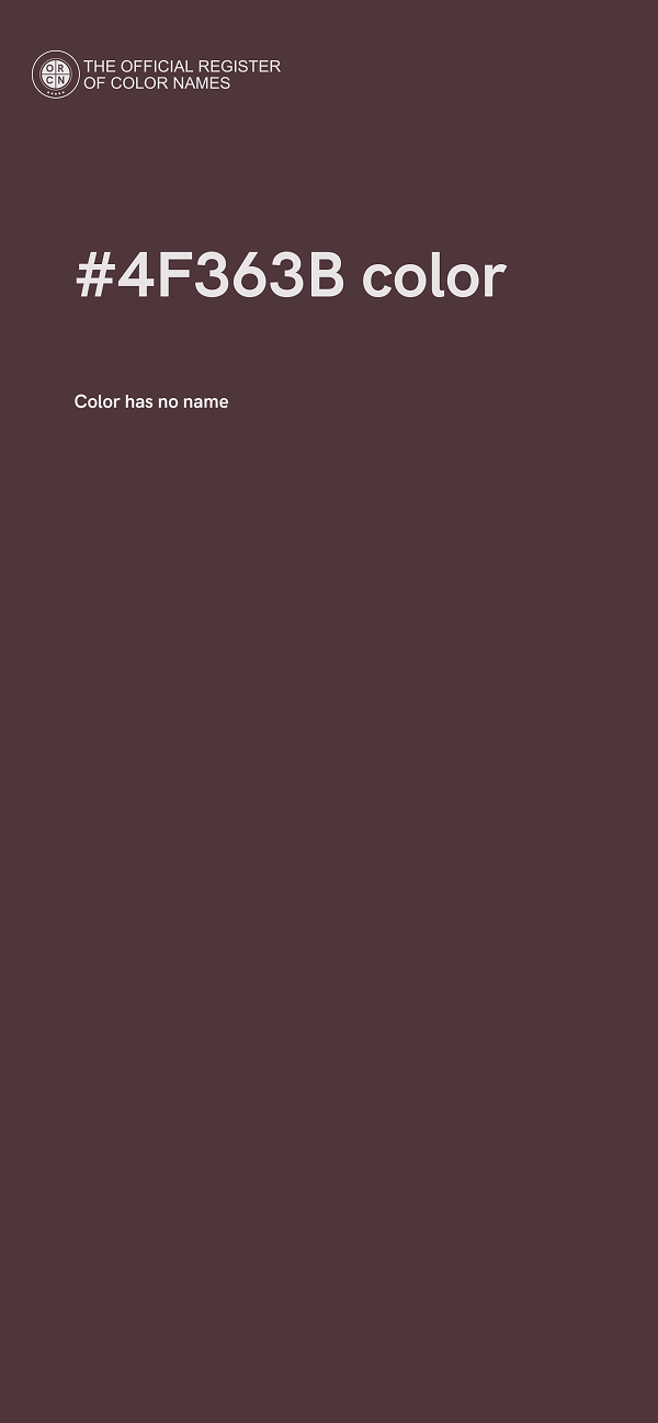 #4F363B color image