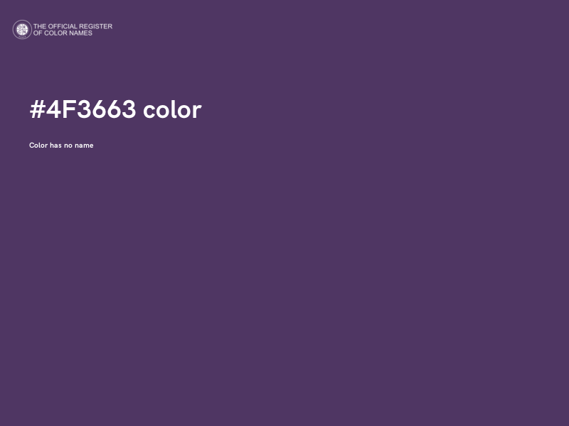 #4F3663 color image