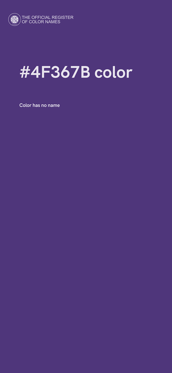 #4F367B color image