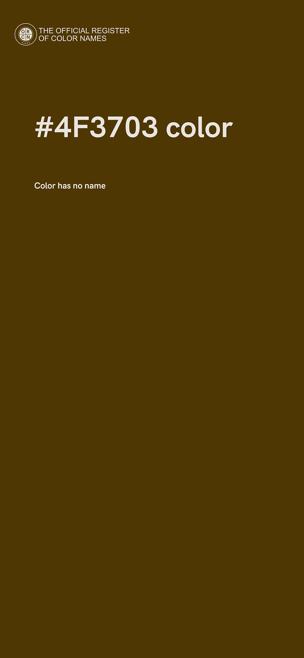 #4F3703 color image