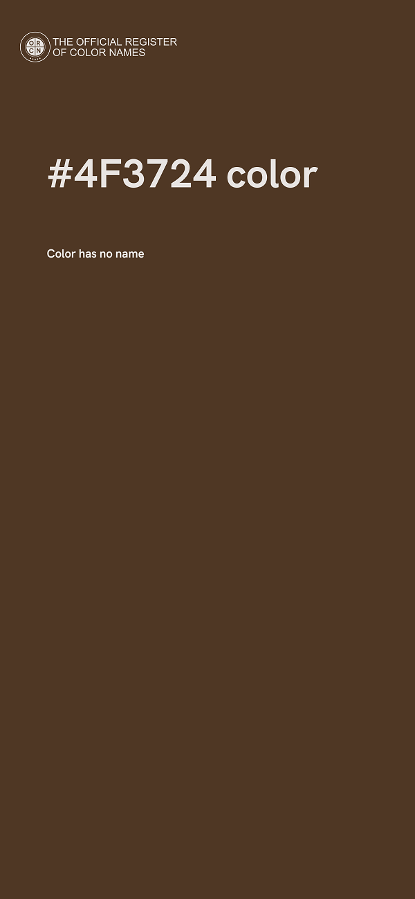#4F3724 color image