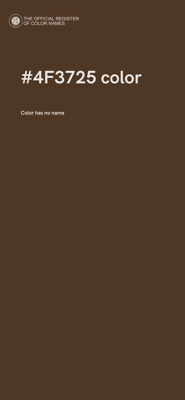 #4F3725 color image