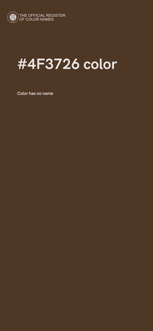 #4F3726 color image