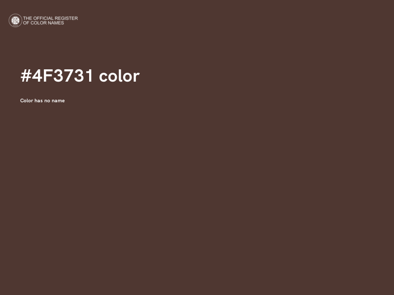 #4F3731 color image