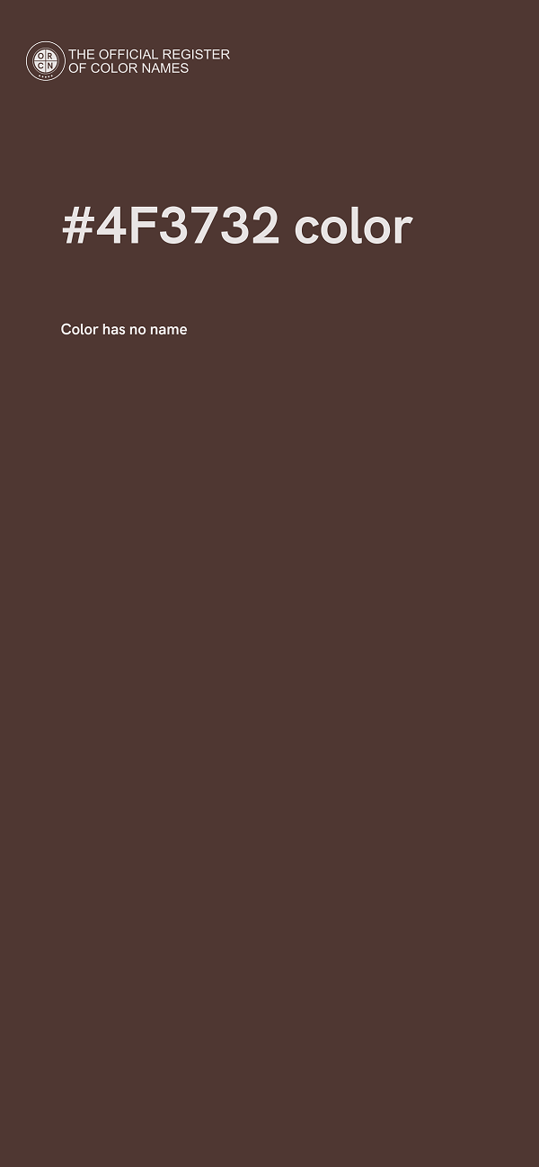 #4F3732 color image