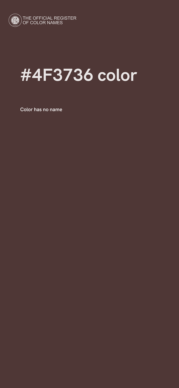 #4F3736 color image