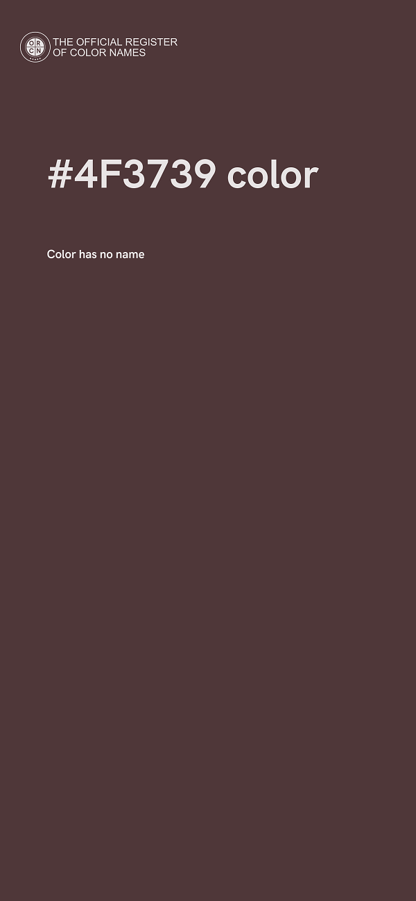 #4F3739 color image