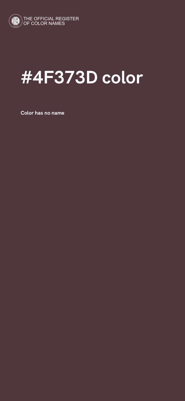 #4F373D color image