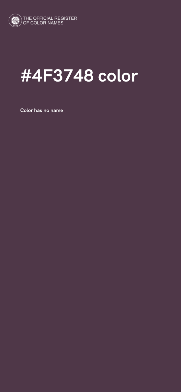 #4F3748 color image