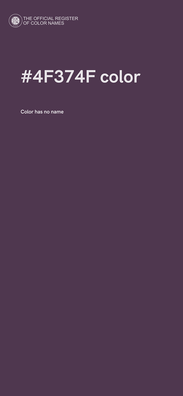 #4F374F color image