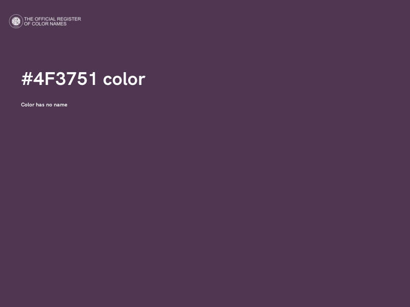#4F3751 color image