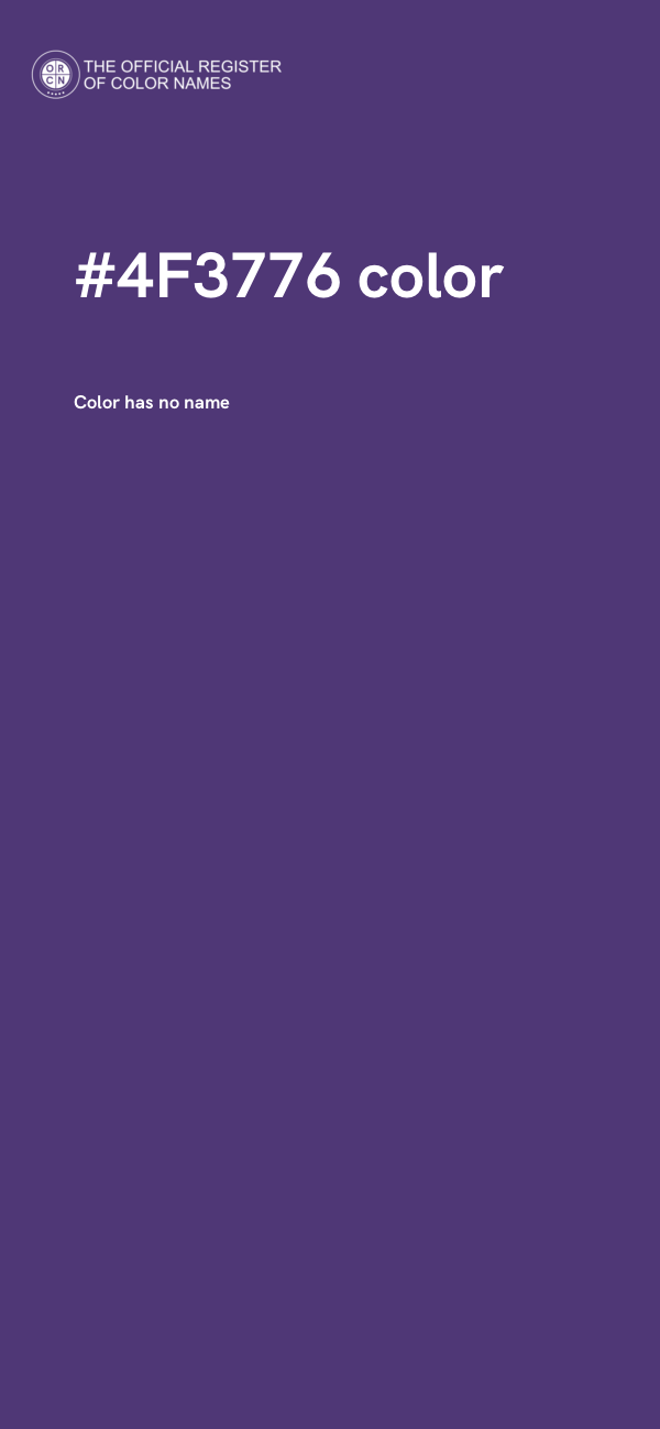 #4F3776 color image