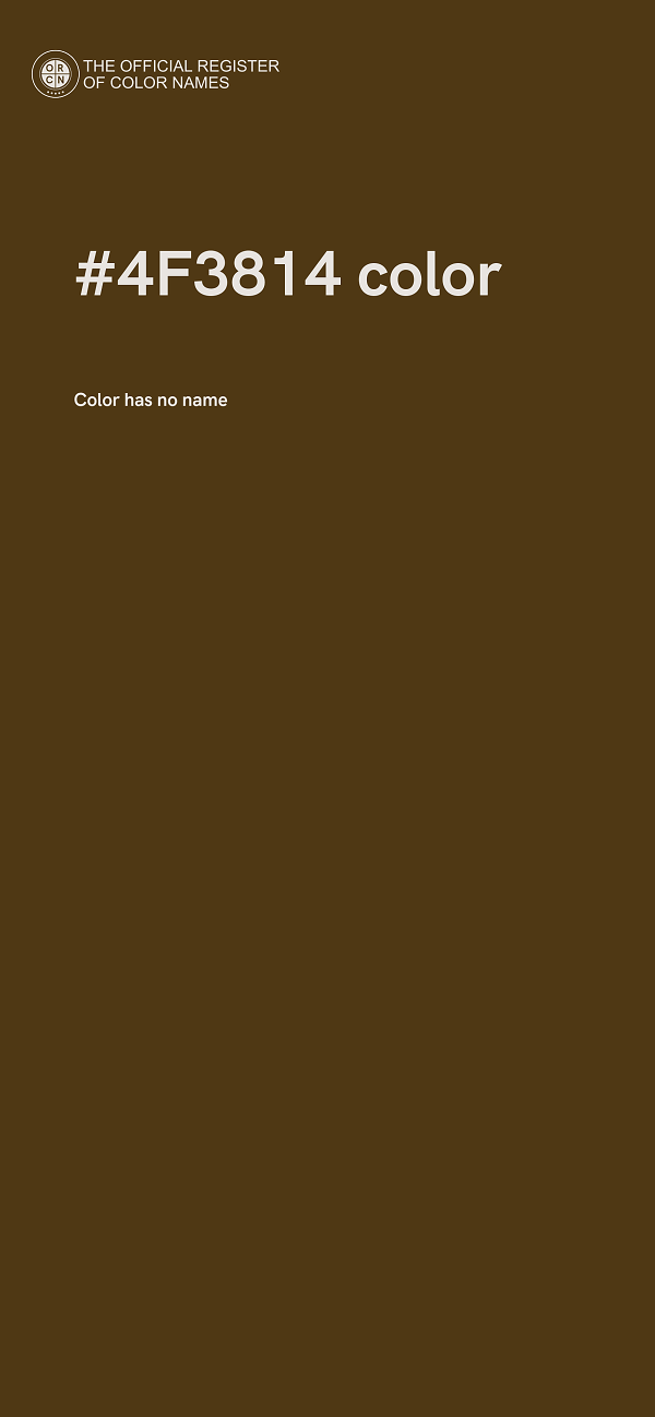 #4F3814 color image