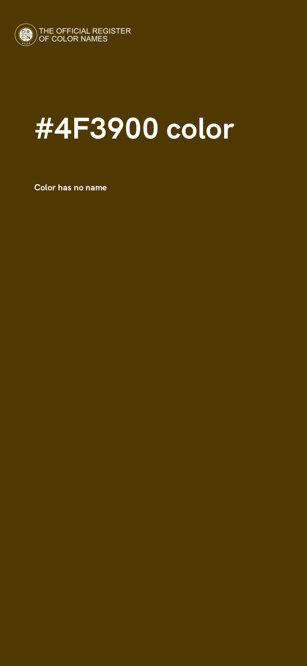 #4F3900 color image