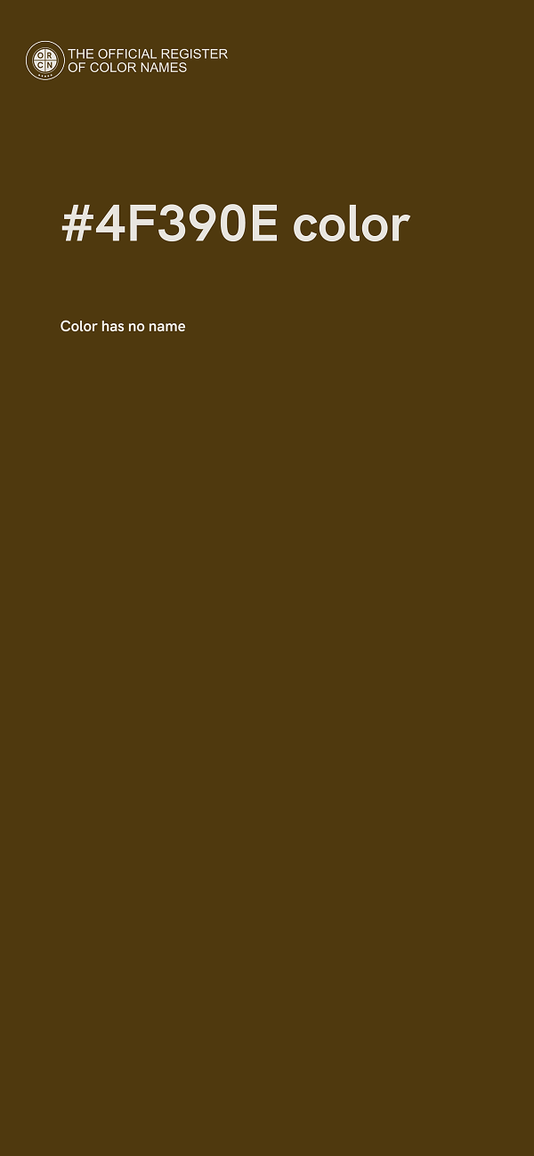 #4F390E color image