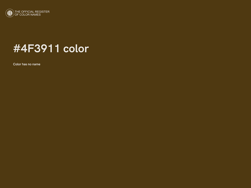 #4F3911 color image