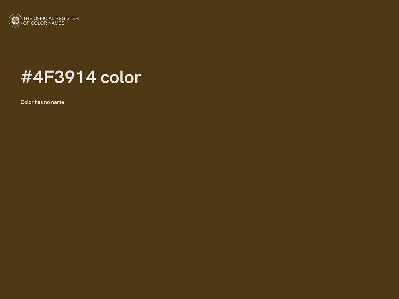#4F3914 color image