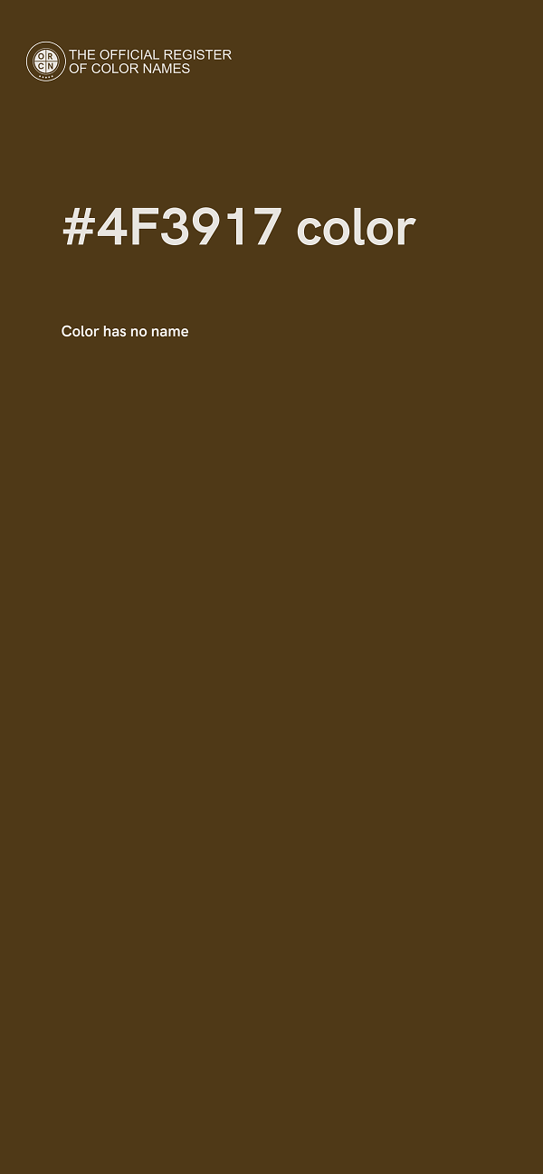 #4F3917 color image