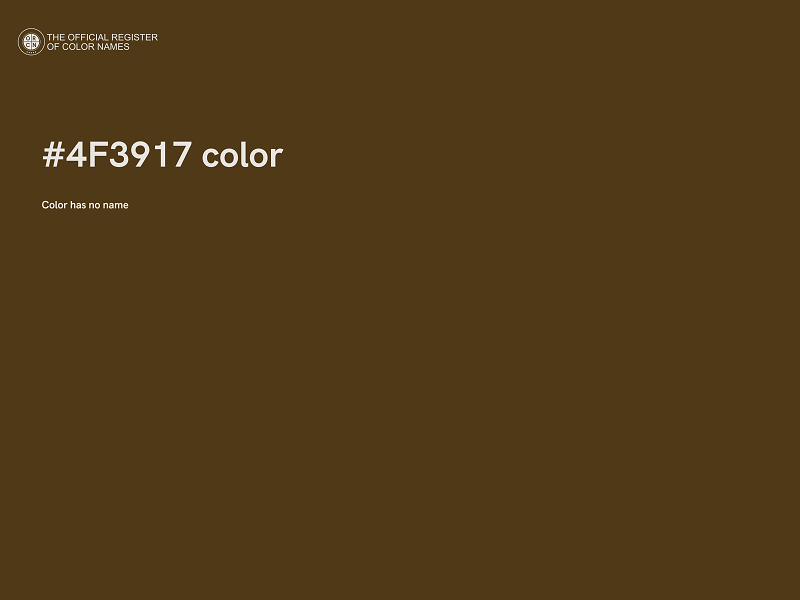 #4F3917 color image