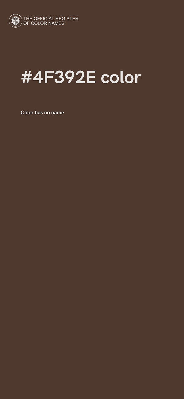 #4F392E color image