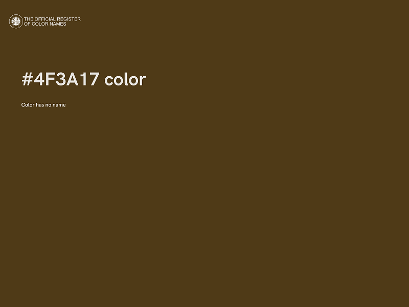 #4F3A17 color image