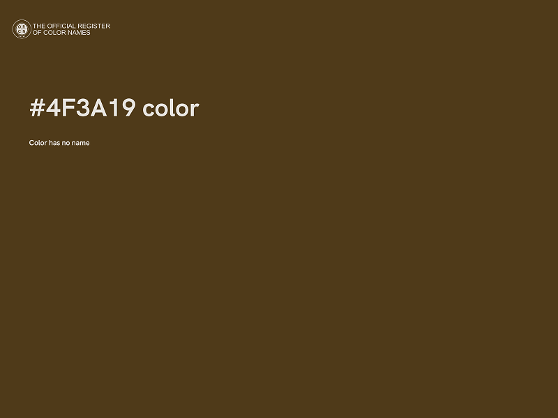 #4F3A19 color image