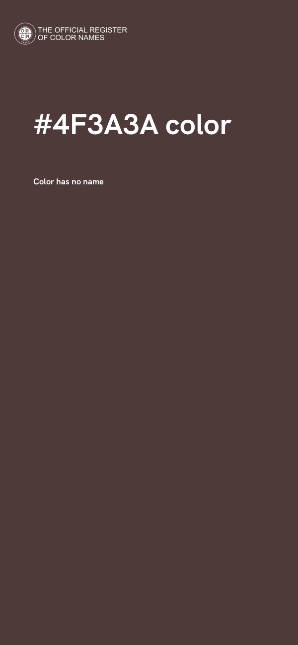 #4F3A3A color image