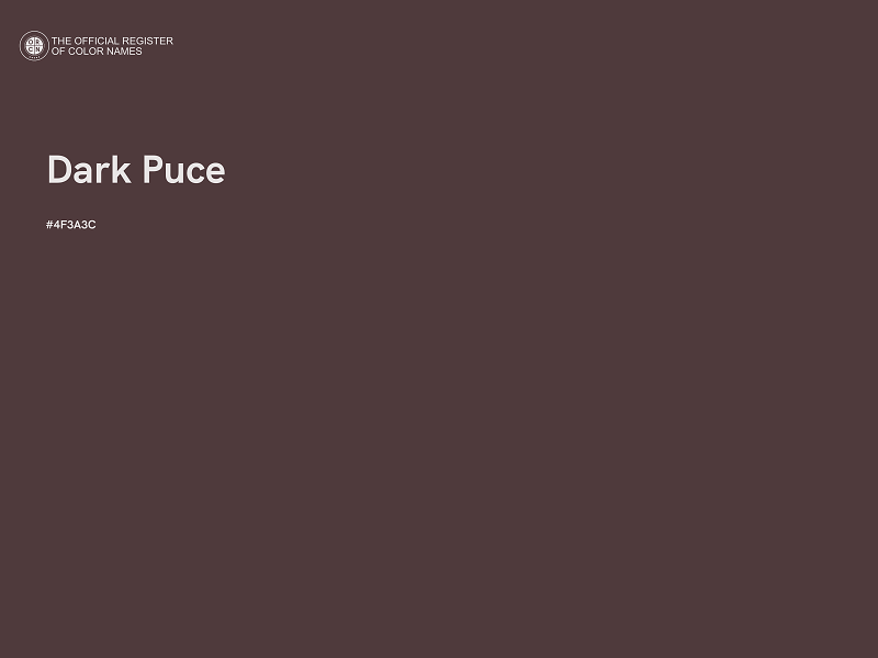 #4F3A3C - Dark Puce color image