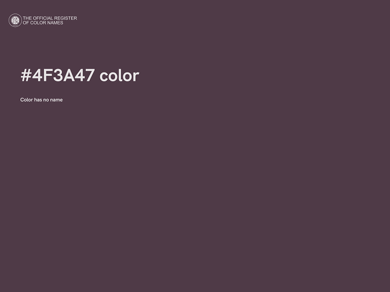 #4F3A47 color image