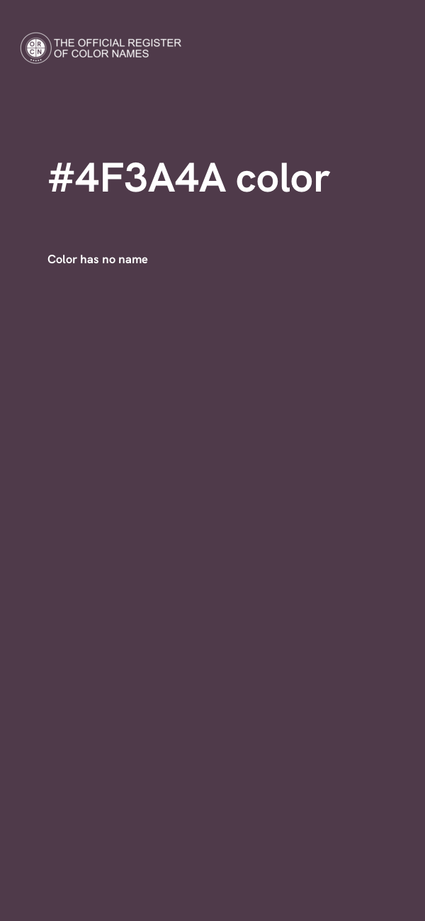 #4F3A4A color image