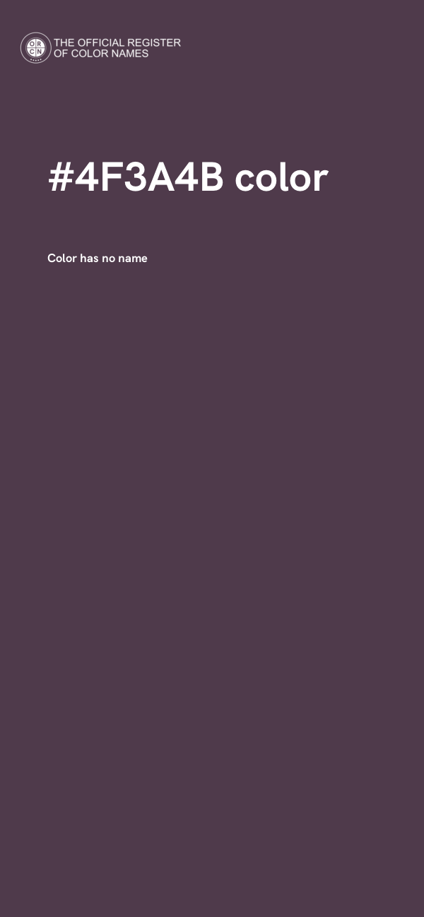 #4F3A4B color image