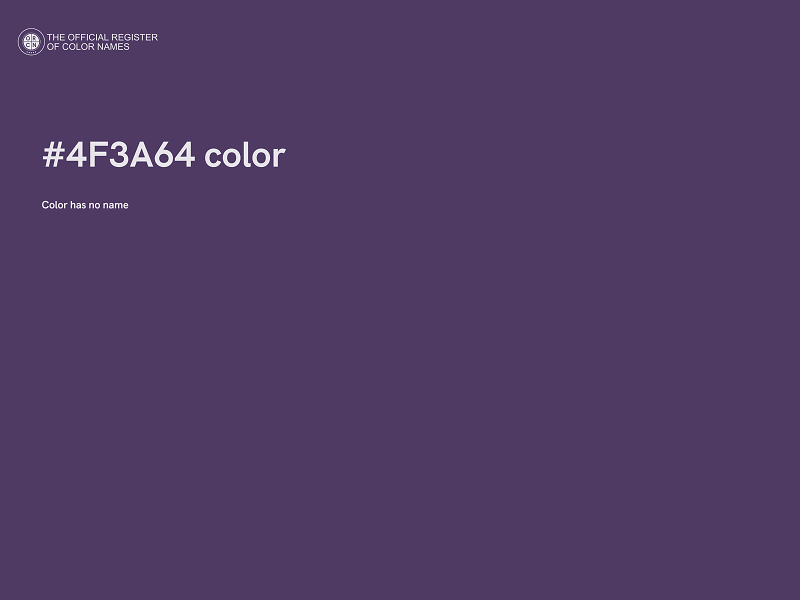 #4F3A64 color image