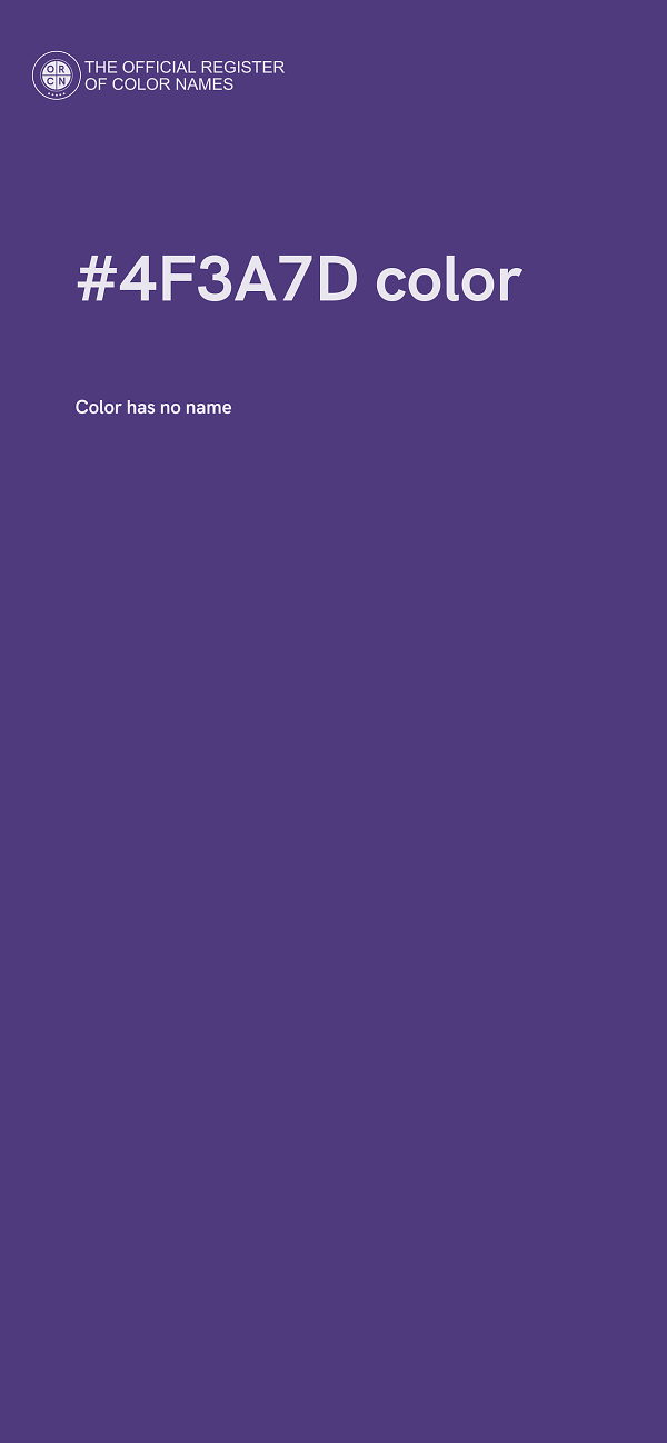 #4F3A7D color image