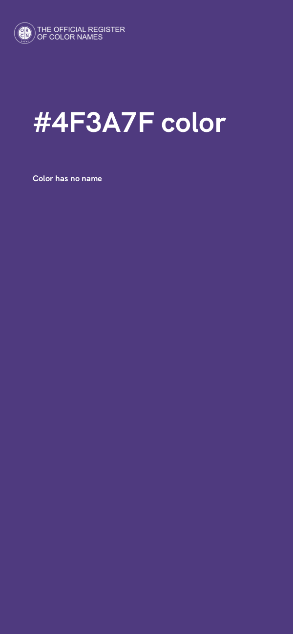 #4F3A7F color image