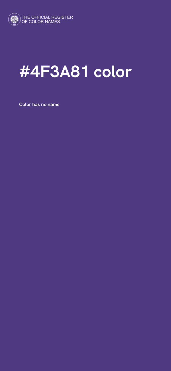 #4F3A81 color image