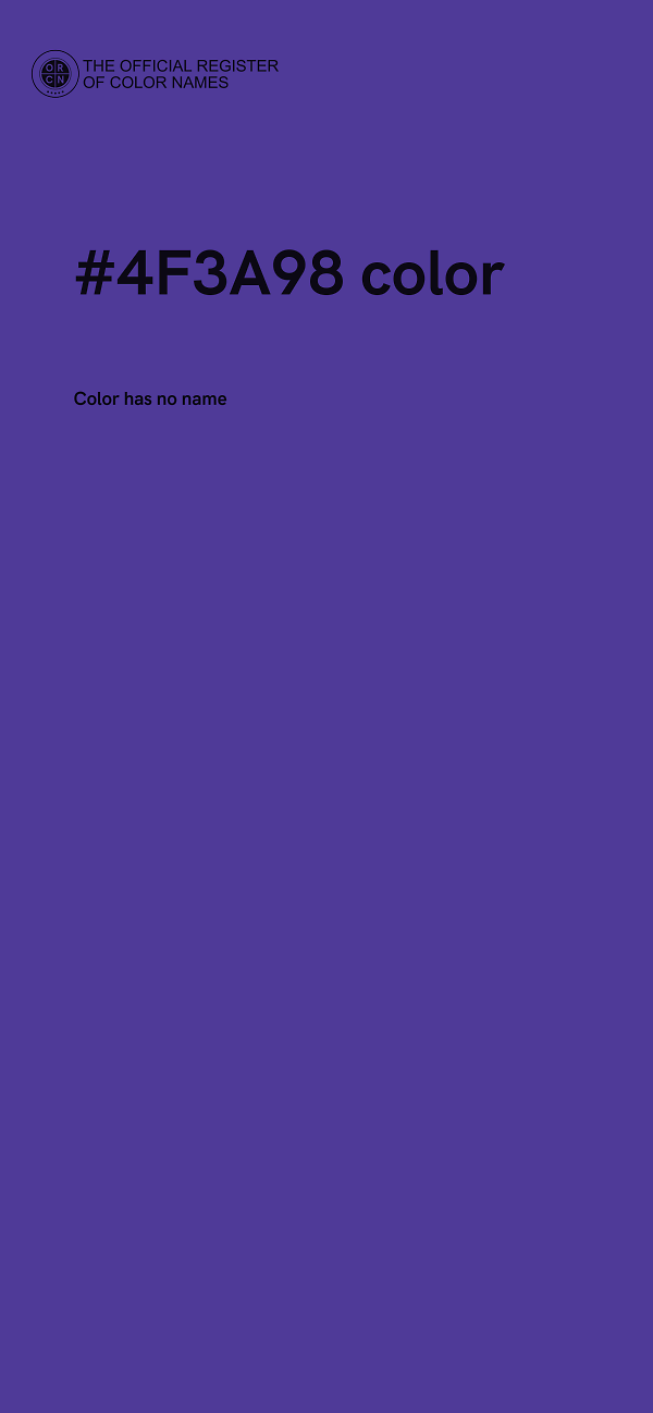 #4F3A98 color image