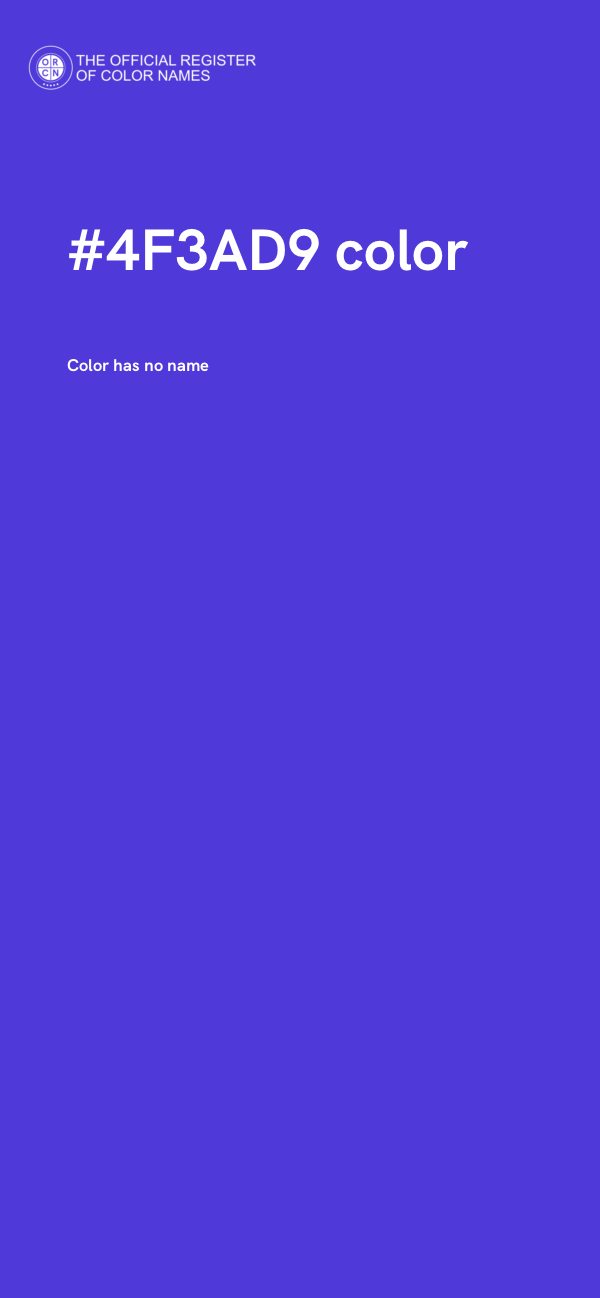 #4F3AD9 color image