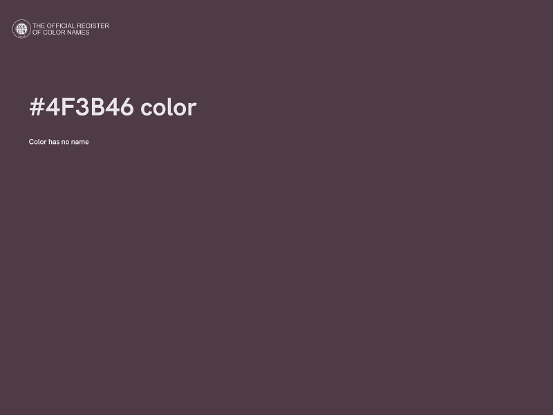 #4F3B46 color image
