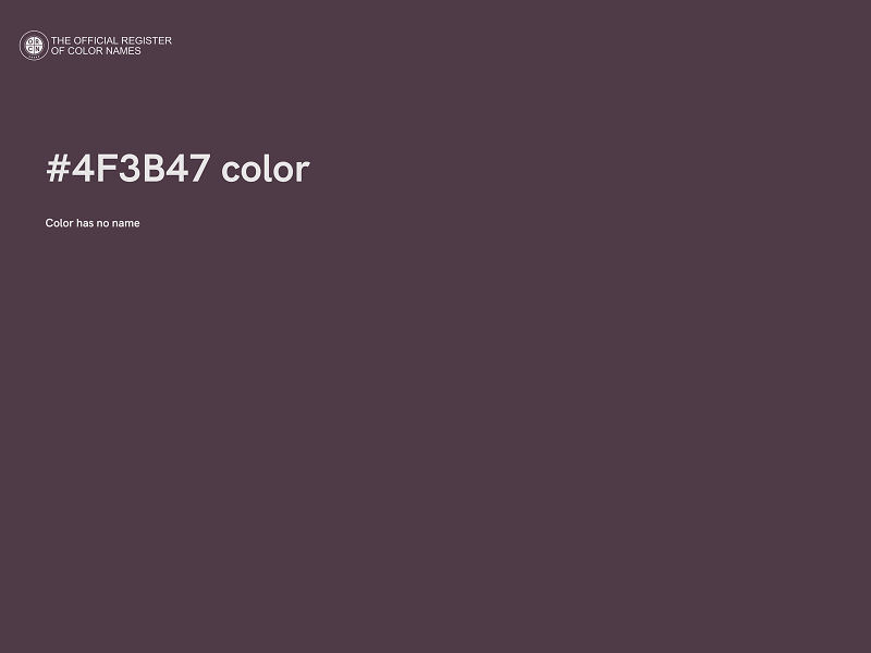 #4F3B47 color image