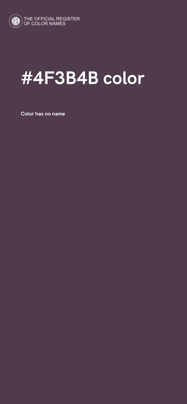#4F3B4B color image