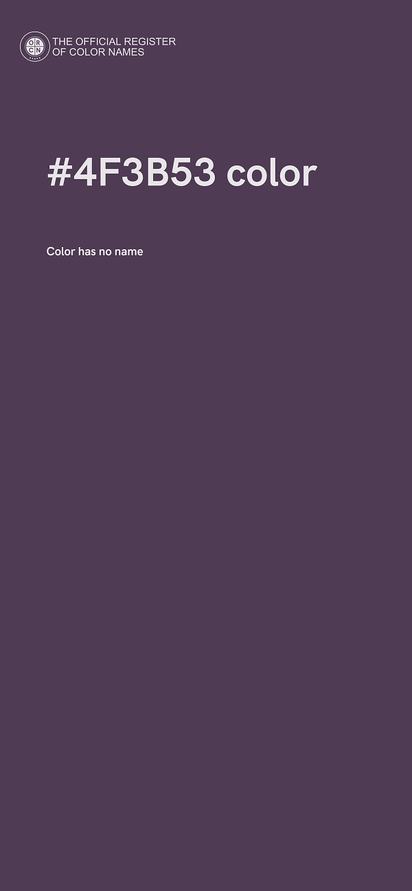 #4F3B53 color image