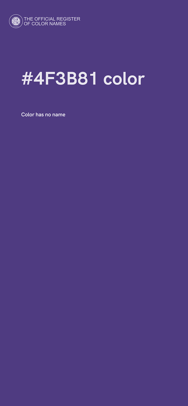 #4F3B81 color image