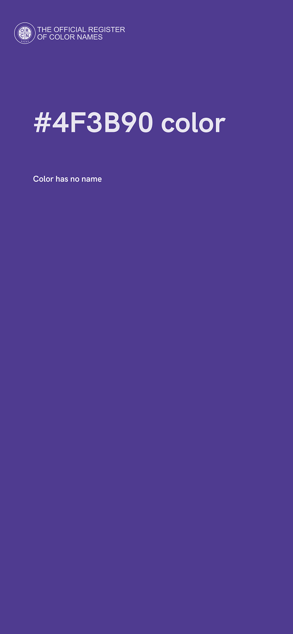 #4F3B90 color image